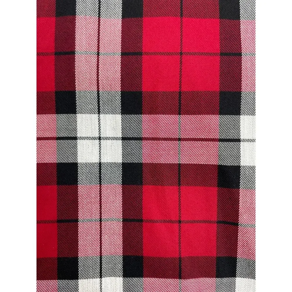 Banana Republic Shirt Mens Large Plaid 100% Cotton Tailored Slim Fit Button Down